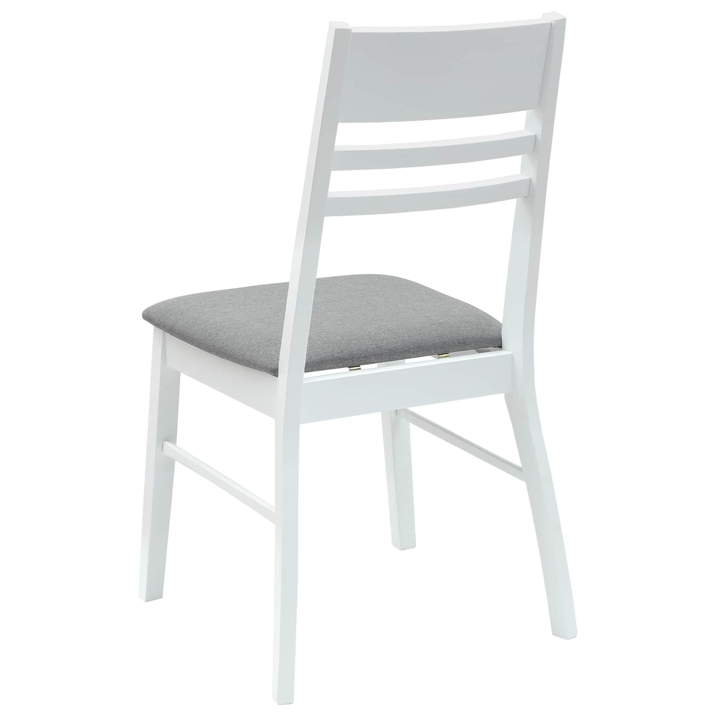 Eettafelstoelen 2 pcs Wit 43 x 54 x 89 cm Massief Rubberhout is nu te koop bij PeponiXL, paradijselijk wonen!