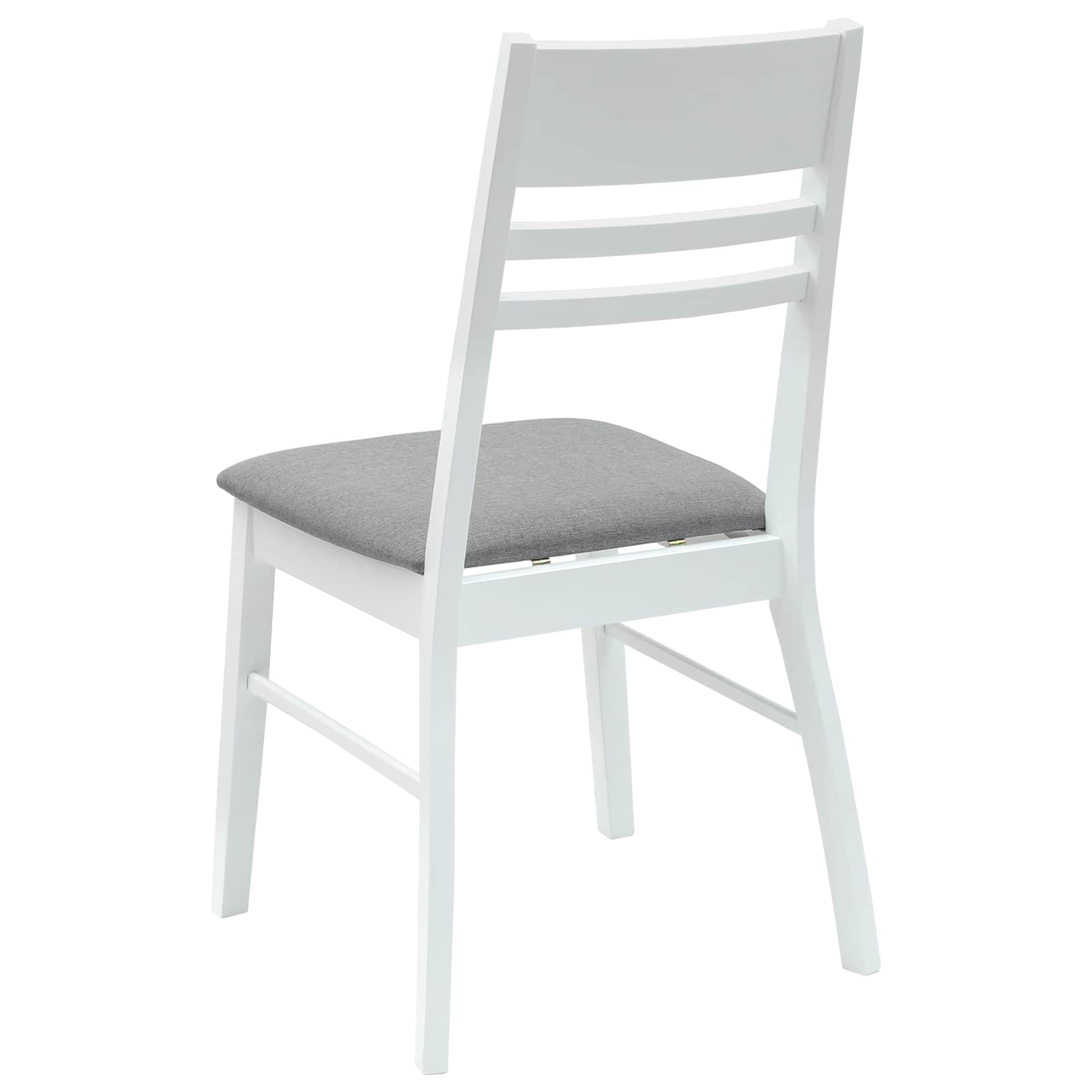 Eettafelstoelen 2 pcs Wit 43 x 54 x 89 cm Massief Rubberhout is nu te koop bij PeponiXL, paradijselijk wonen!