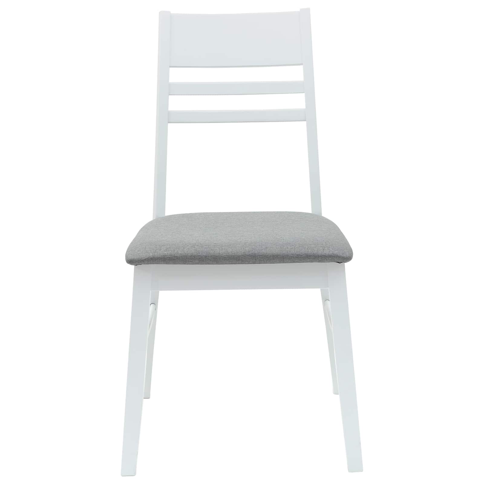Eettafelstoelen 2 pcs Wit 43 x 54 x 89 cm Massief Rubberhout is nu te koop bij PeponiXL, paradijselijk wonen!