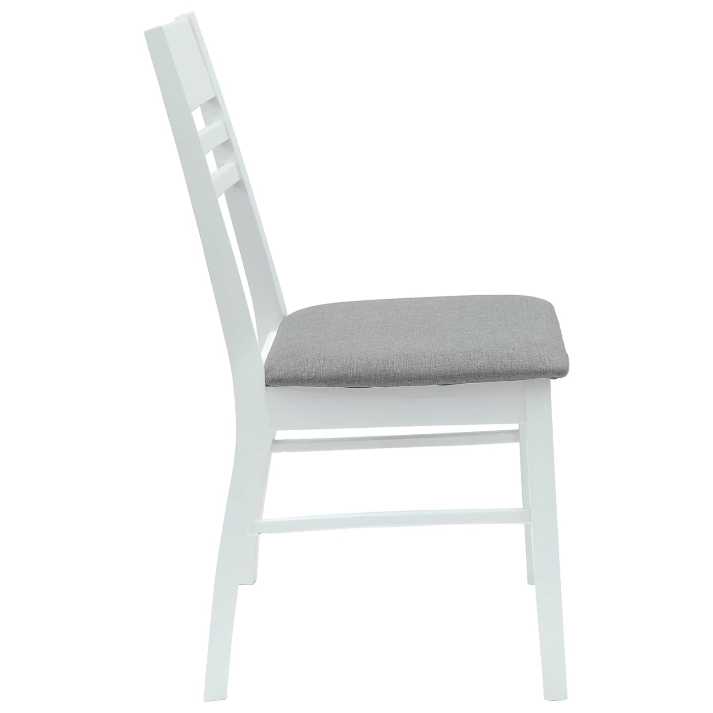 Eettafelstoelen 2 pcs Wit 43 x 54 x 89 cm Massief Rubberhout is nu te koop bij PeponiXL, paradijselijk wonen!