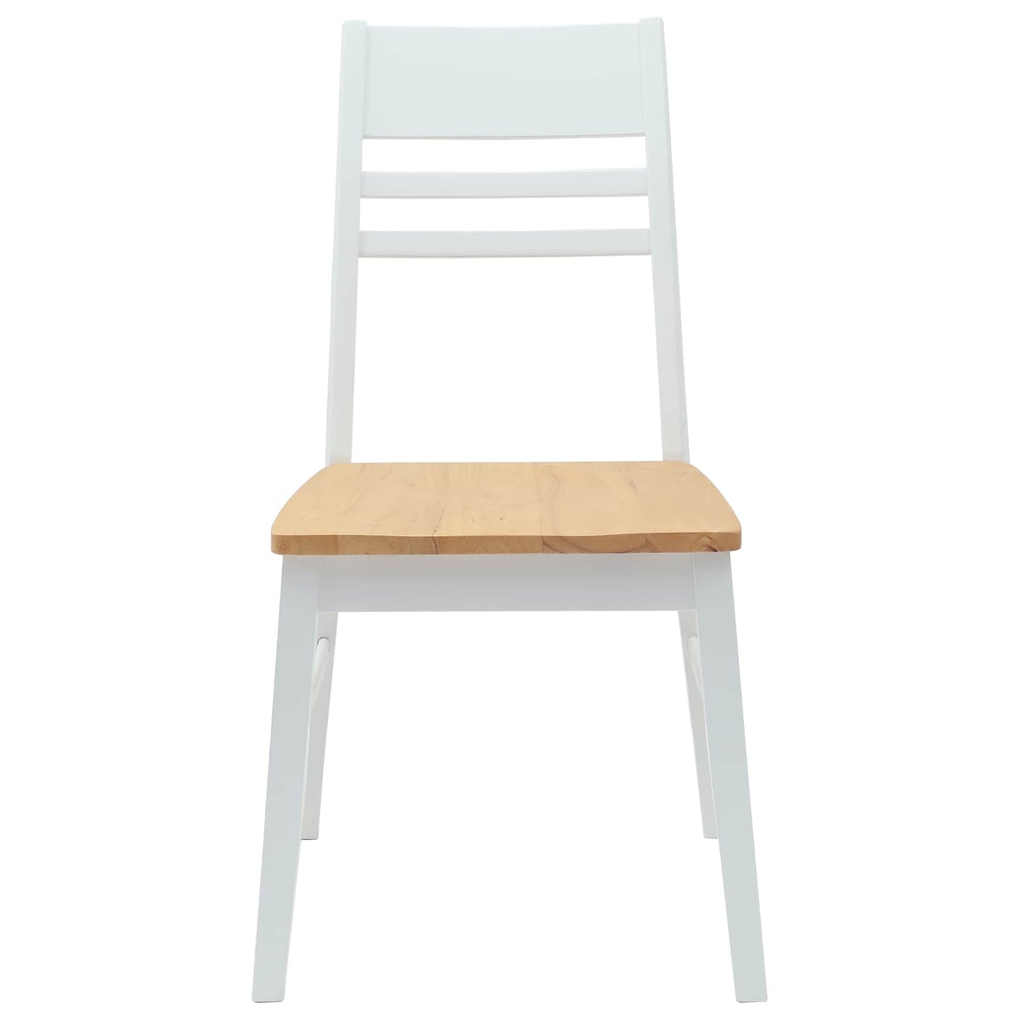 Eettafelstoelen 2 pcs Wit 43 x 54 x 89 cm Massief Rubberhout is nu te koop bij PeponiXL, paradijselijk wonen!