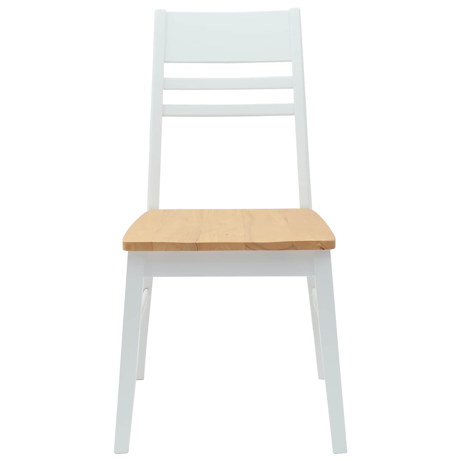 Eettafelstoelen 2 pcs Wit 43 x 54 x 89 cm Massief Rubberhout is nu te koop bij PeponiXL, paradijselijk wonen!