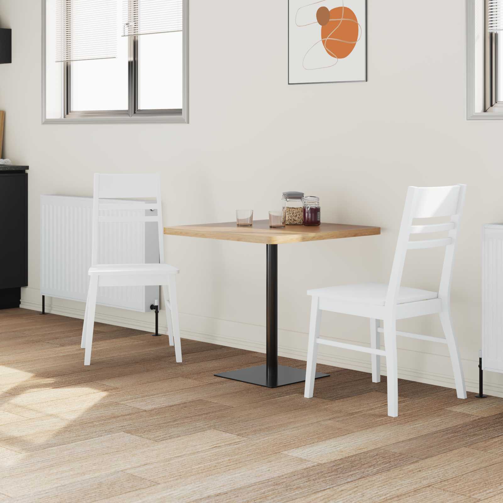 Eettafelstoelen 2 pcs Wit 43 x 54 x 89 cm Massief Rubberhout is nu te koop bij PeponiXL, paradijselijk wonen!
