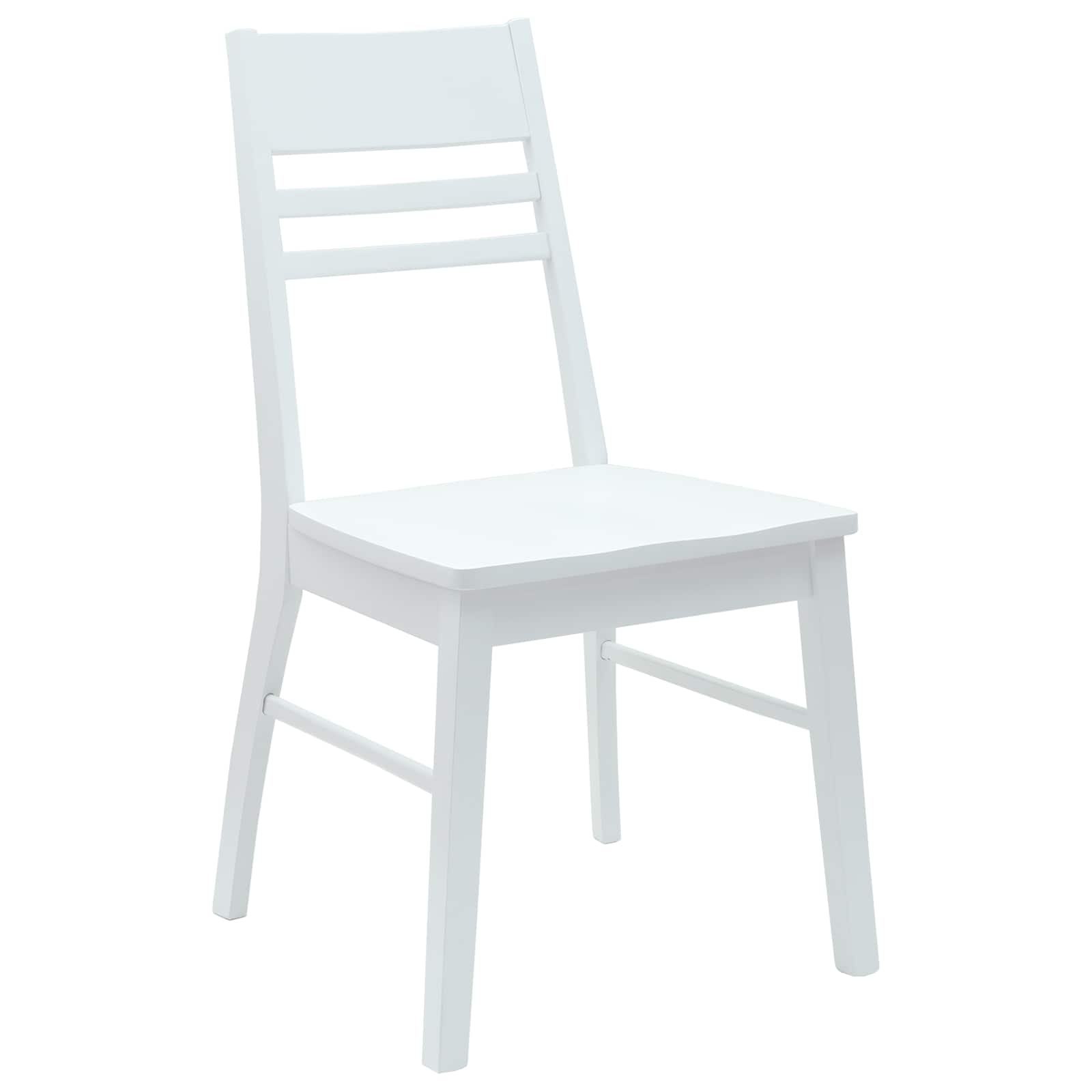 Eettafelstoelen 2 pcs Wit 43 x 54 x 89 cm Massief Rubberhout is nu te koop bij PeponiXL, paradijselijk wonen!