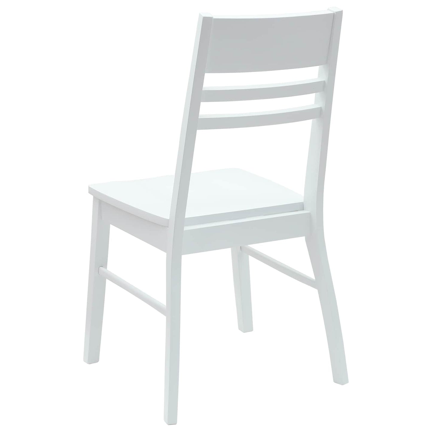 Eettafelstoelen 2 pcs Wit 43 x 54 x 89 cm Massief Rubberhout is nu te koop bij PeponiXL, paradijselijk wonen!