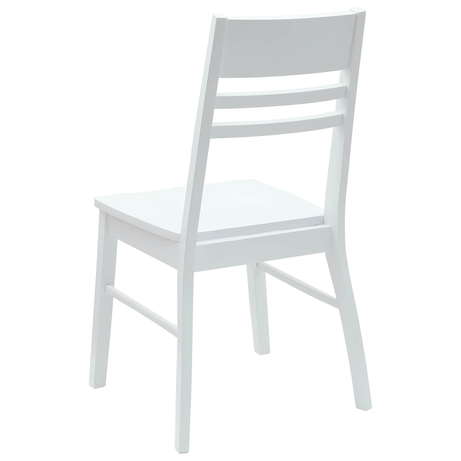 Eettafelstoelen 2 pcs Wit 43 x 54 x 89 cm Massief Rubberhout is nu te koop bij PeponiXL, paradijselijk wonen!