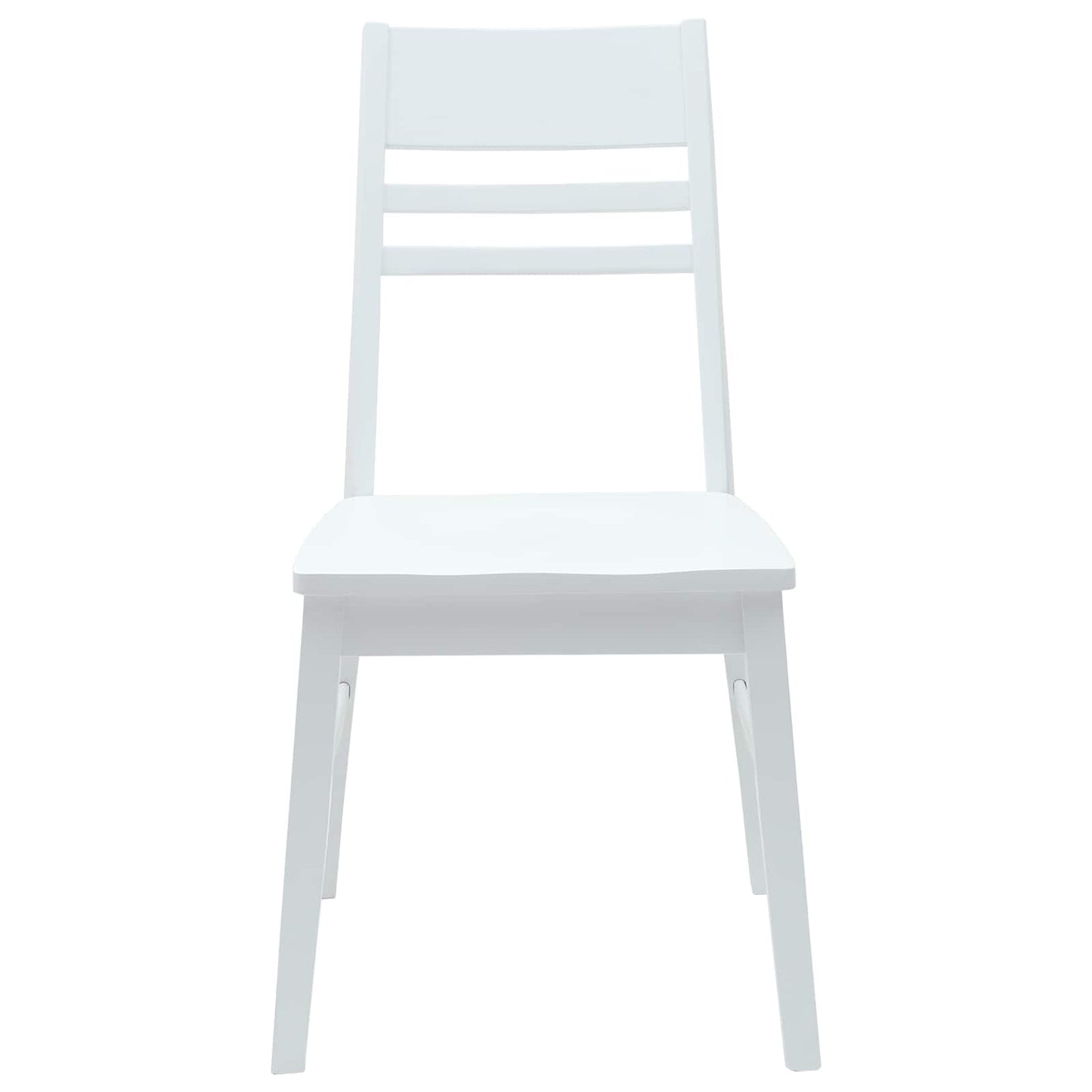 Eettafelstoelen 2 pcs Wit 43 x 54 x 89 cm Massief Rubberhout is nu te koop bij PeponiXL, paradijselijk wonen!
