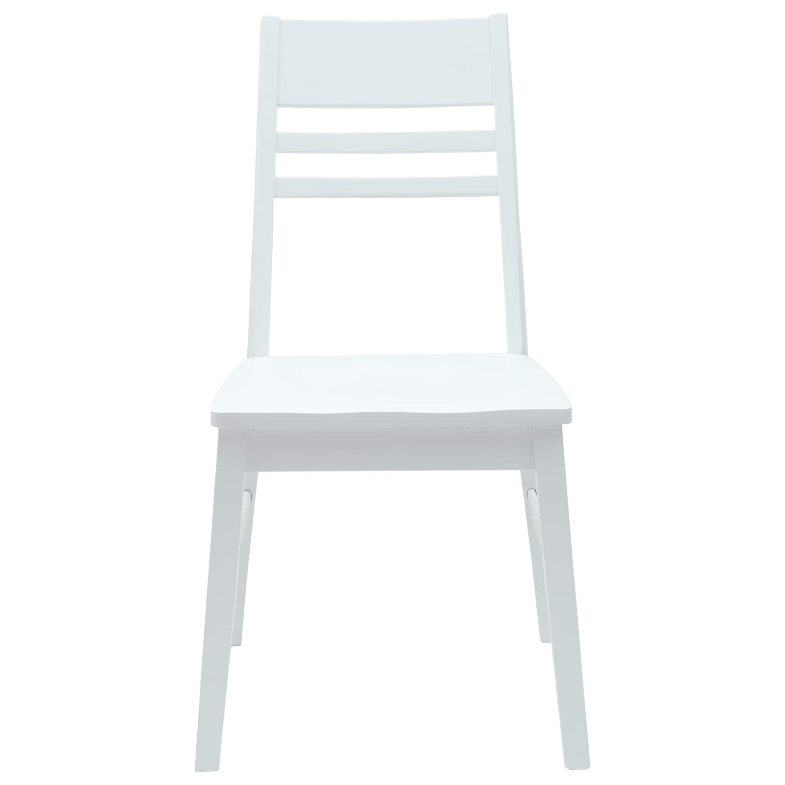 Eettafelstoelen 2 pcs Wit 43 x 54 x 89 cm Massief Rubberhout is nu te koop bij PeponiXL, paradijselijk wonen!