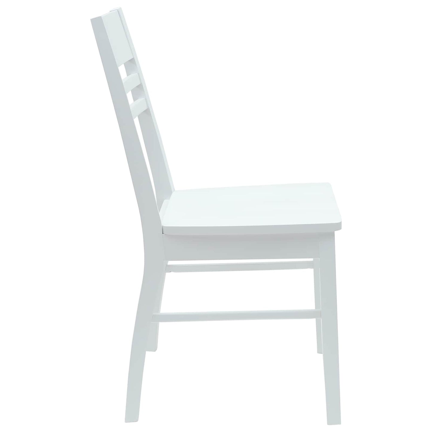 Eettafelstoelen 2 pcs Wit 43 x 54 x 89 cm Massief Rubberhout is nu te koop bij PeponiXL, paradijselijk wonen!