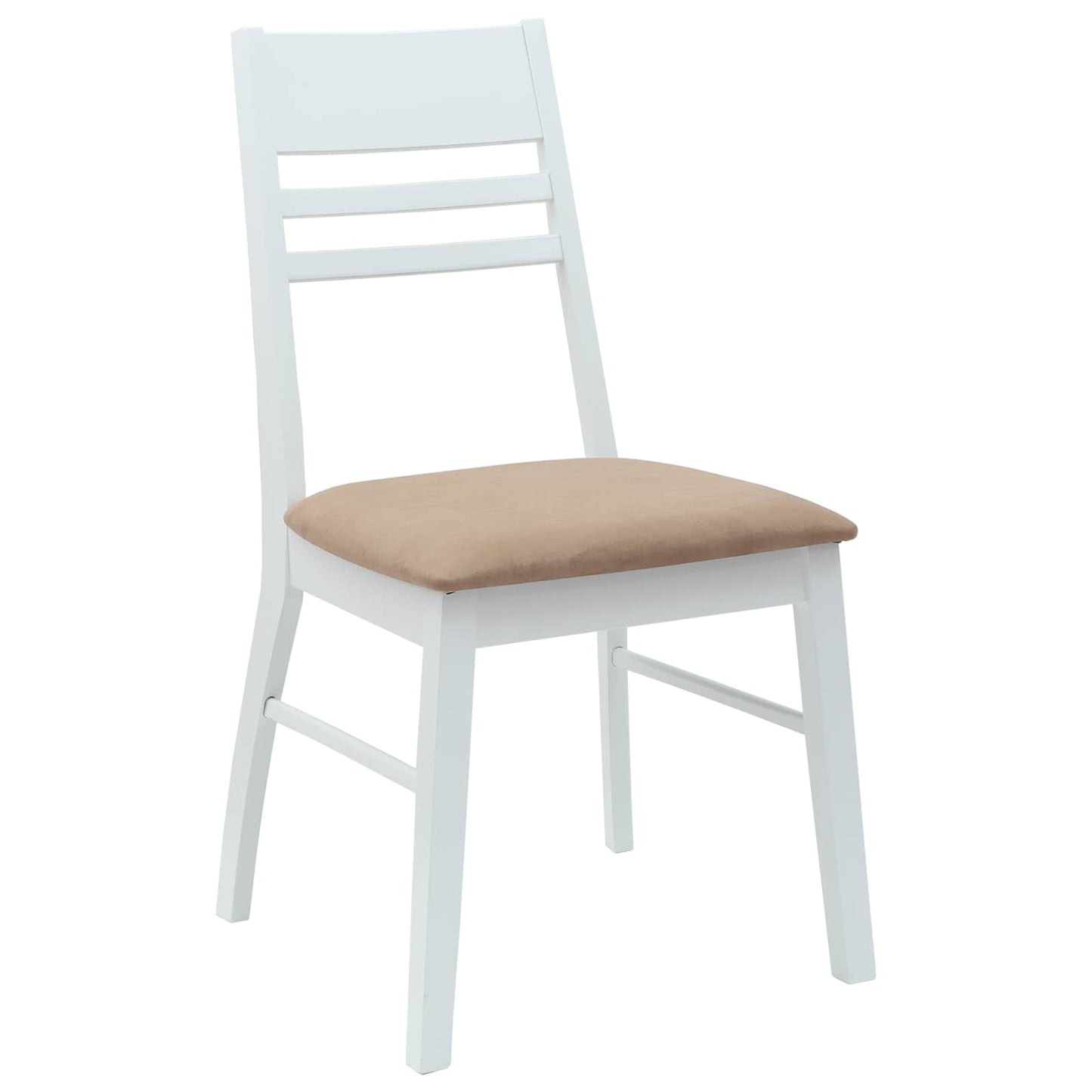 Eettafelstoelen 2 pcs Wit 43 x 54 x 89 cm Massief Rubberhout is nu te koop bij PeponiXL, paradijselijk wonen!