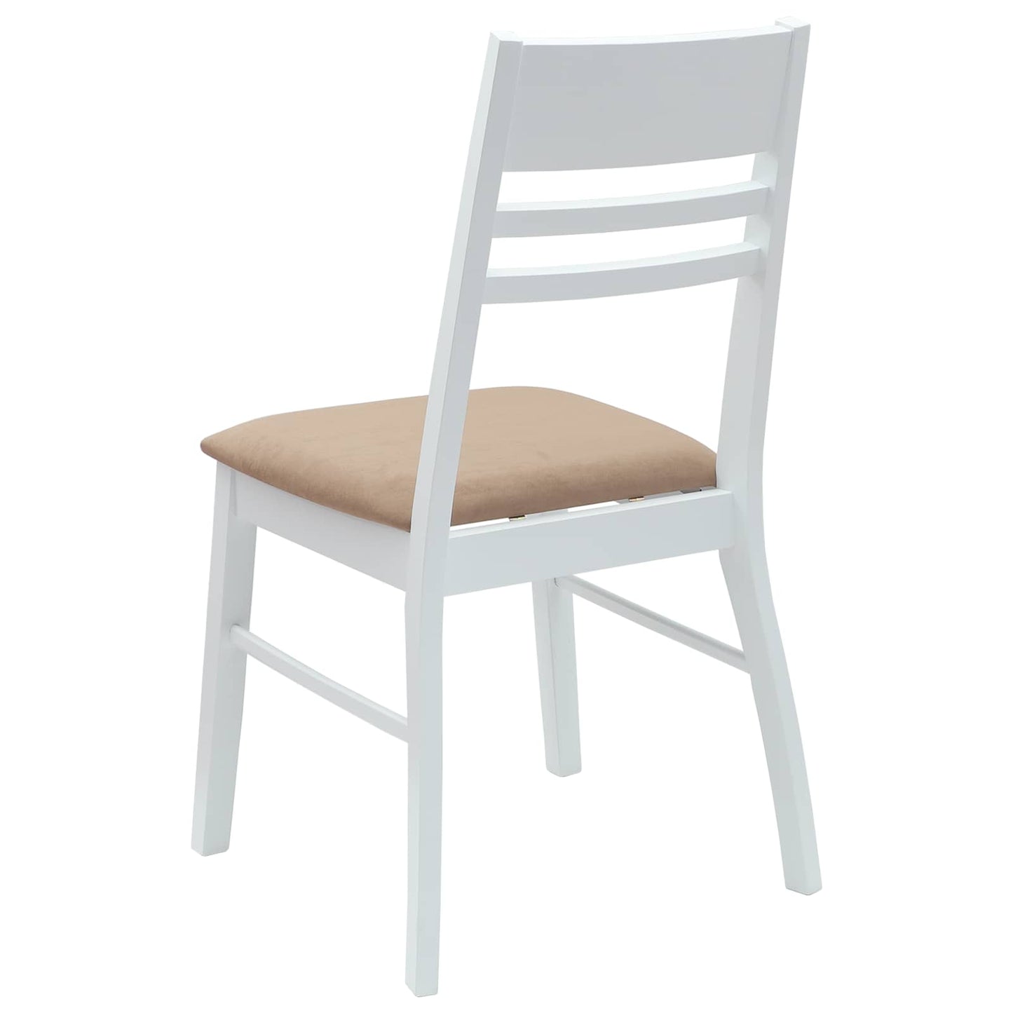 Eettafelstoelen 2 pcs Wit 43 x 54 x 89 cm Massief Rubberhout is nu te koop bij PeponiXL, paradijselijk wonen!