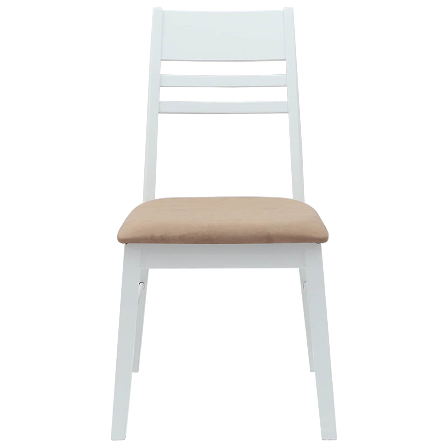 Eettafelstoelen 2 pcs Wit 43 x 54 x 89 cm Massief Rubberhout is nu te koop bij PeponiXL, paradijselijk wonen!