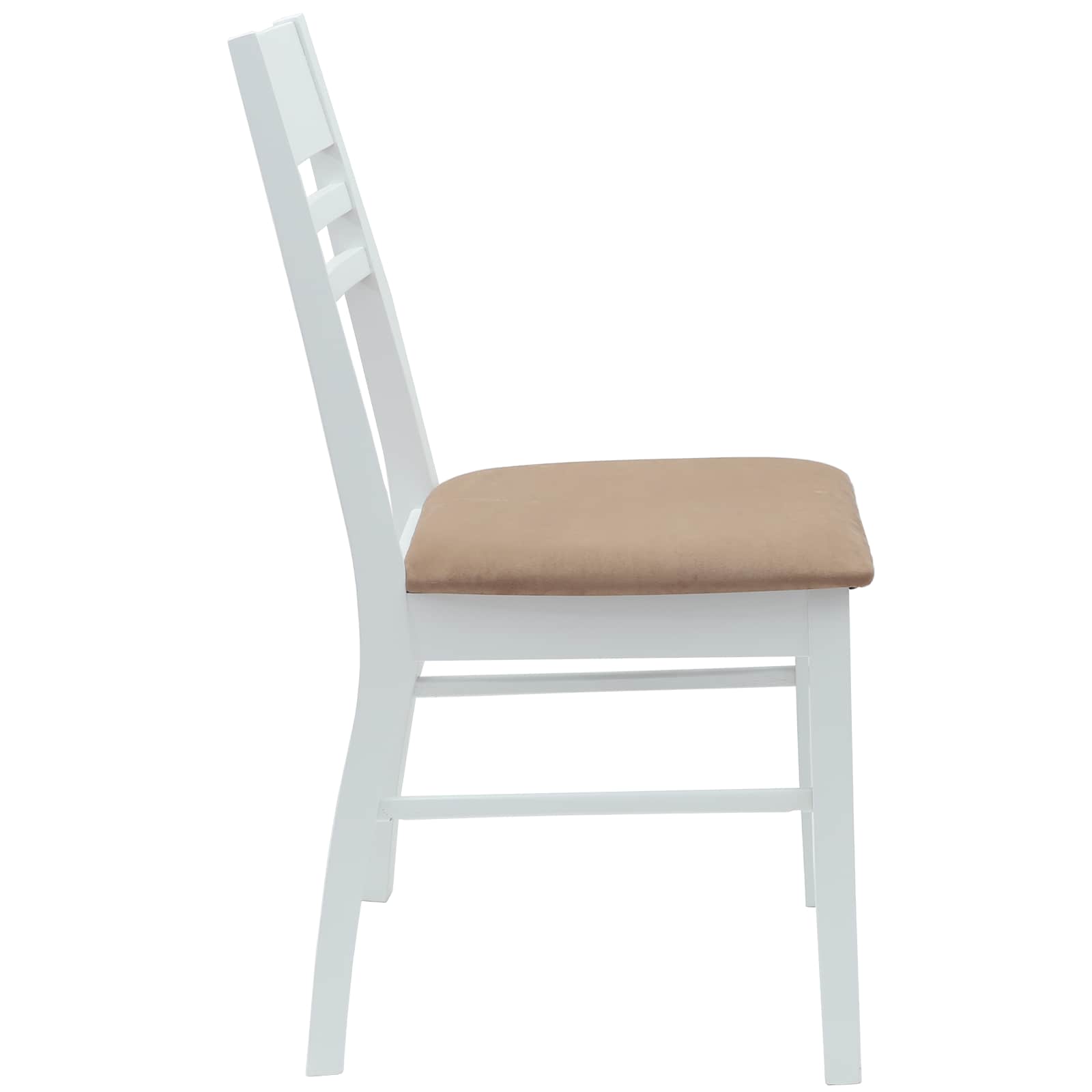 Eettafelstoelen 2 pcs Wit 43 x 54 x 89 cm Massief Rubberhout is nu te koop bij PeponiXL, paradijselijk wonen!