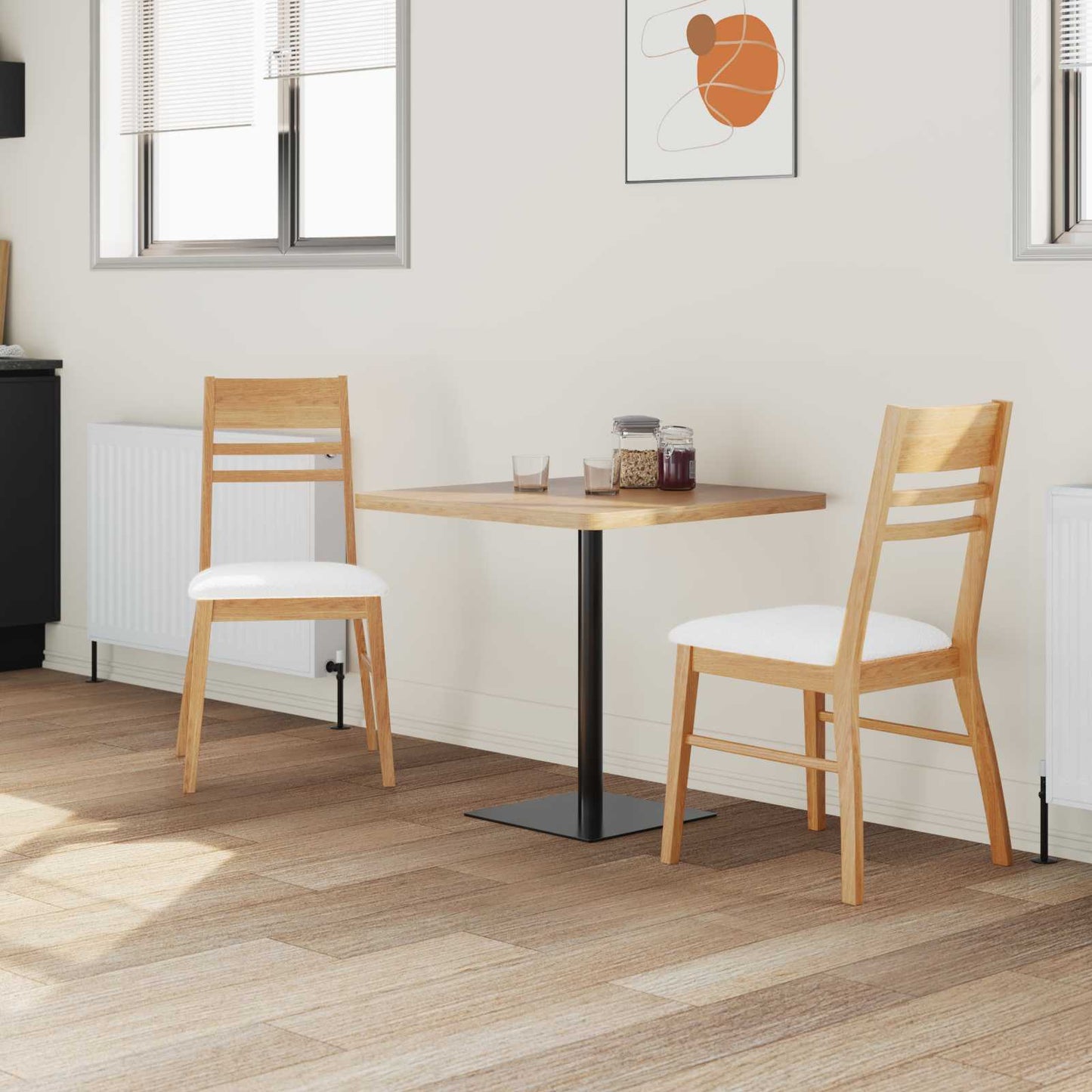 Eettafelstoelen 2 pcs Naturel 43 x 54 x 89 cm is nu te koop bij PeponiXL, paradijselijk wonen!