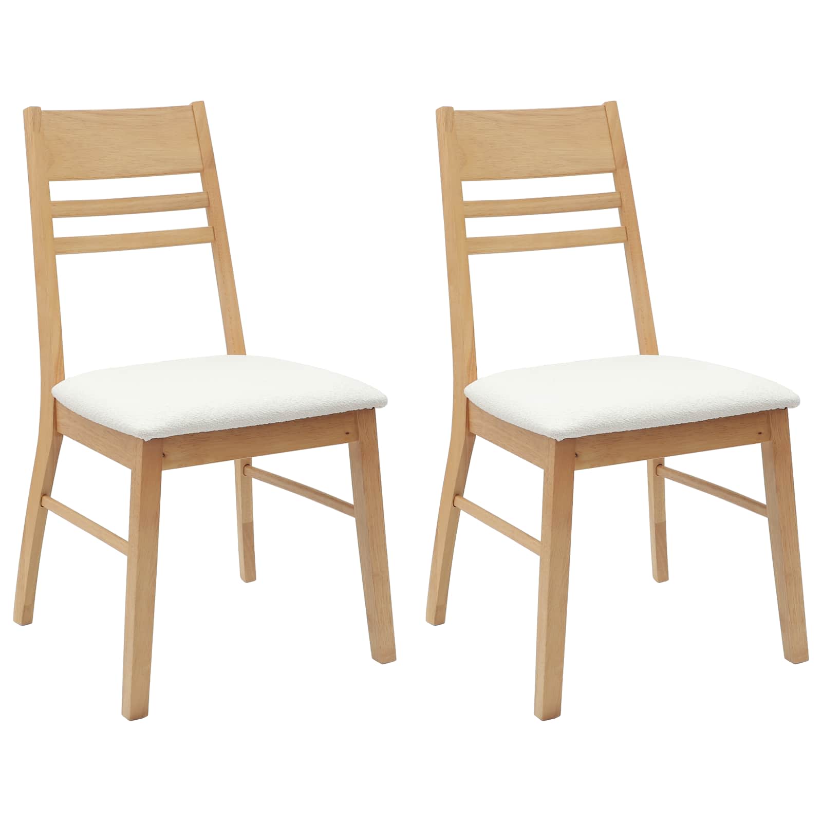 Eettafelstoelen 2 pcs Naturel 43 x 54 x 89 cm is nu te koop bij PeponiXL, paradijselijk wonen!