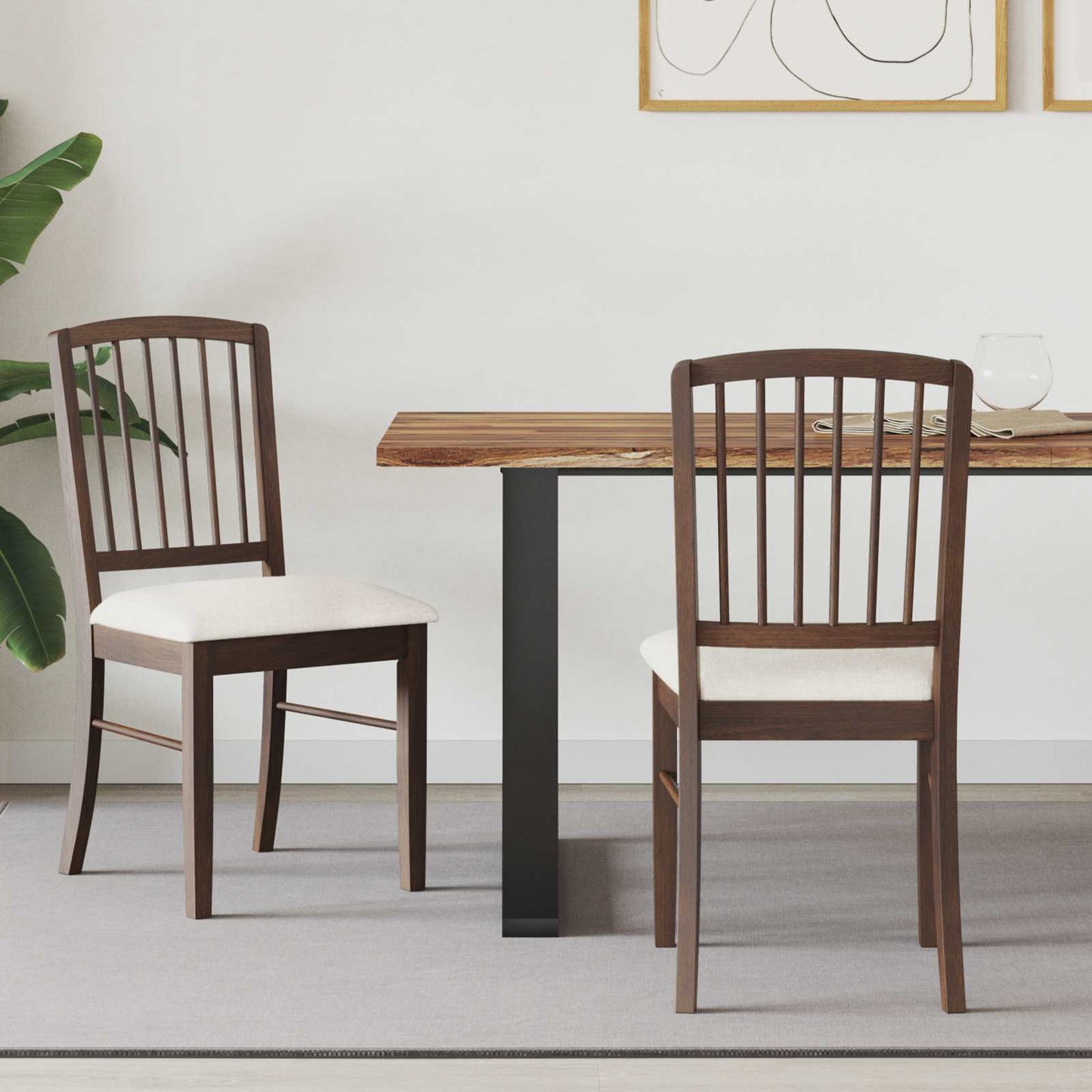 Eettafelstoelen 2 pcs Licht Bruin 50 x 52,5 x 91 cm is nu te koop bij PeponiXL, paradijselijk wonen!