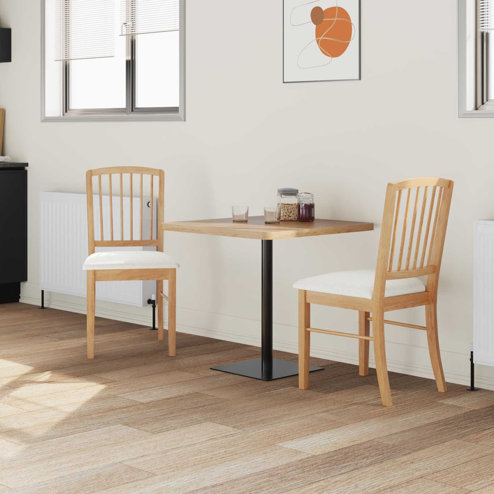 Eettafelstoelen 2 pcs Naturel 50 x 52,5 x 91 cm is nu te koop bij PeponiXL, paradijselijk wonen!