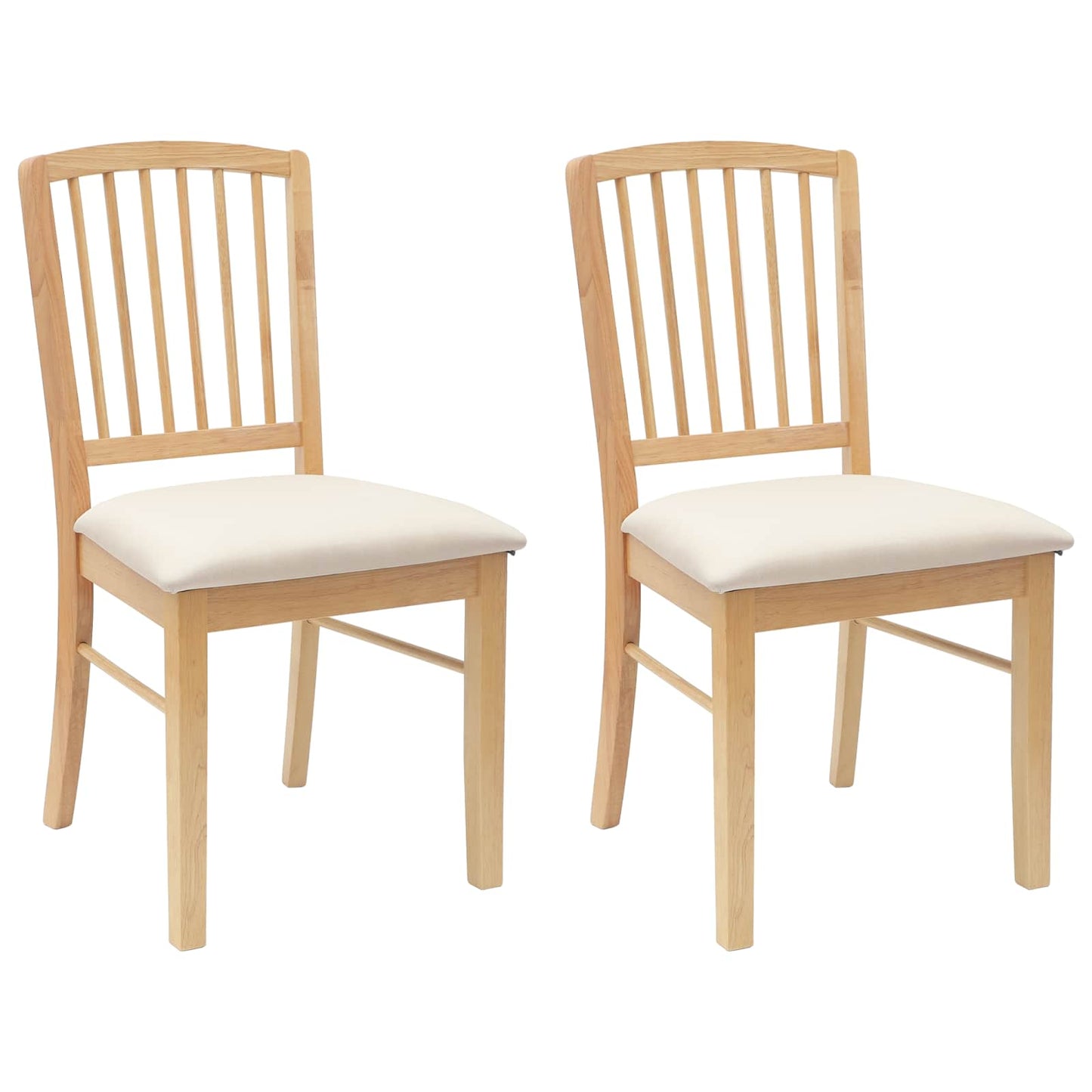 Eettafelstoelen 2 pcs Naturel 50 x 52,5 x 91 cm is nu te koop bij PeponiXL, paradijselijk wonen!