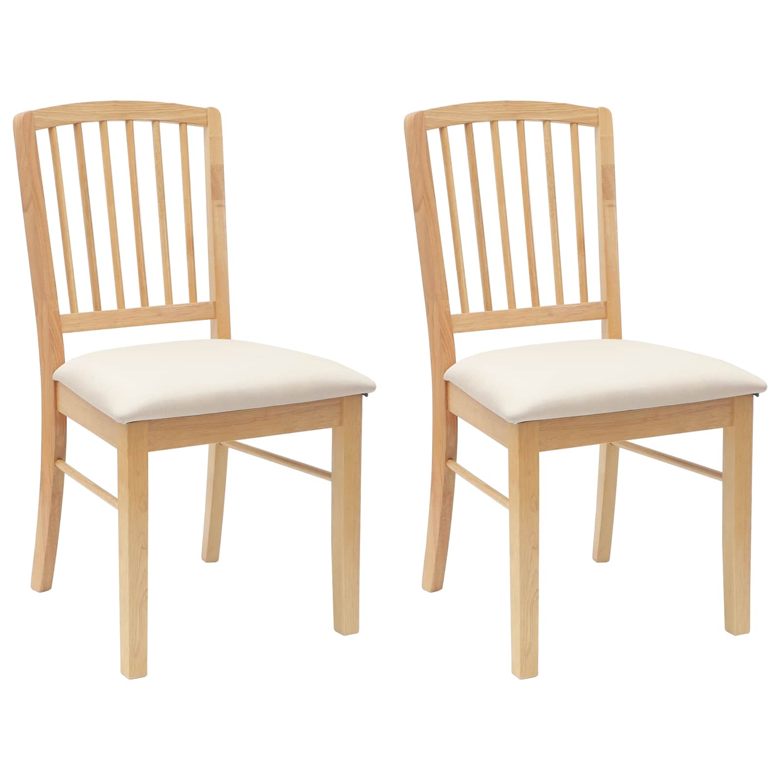 Eettafelstoelen 2 pcs Naturel 50 x 52,5 x 91 cm is nu te koop bij PeponiXL, paradijselijk wonen!
