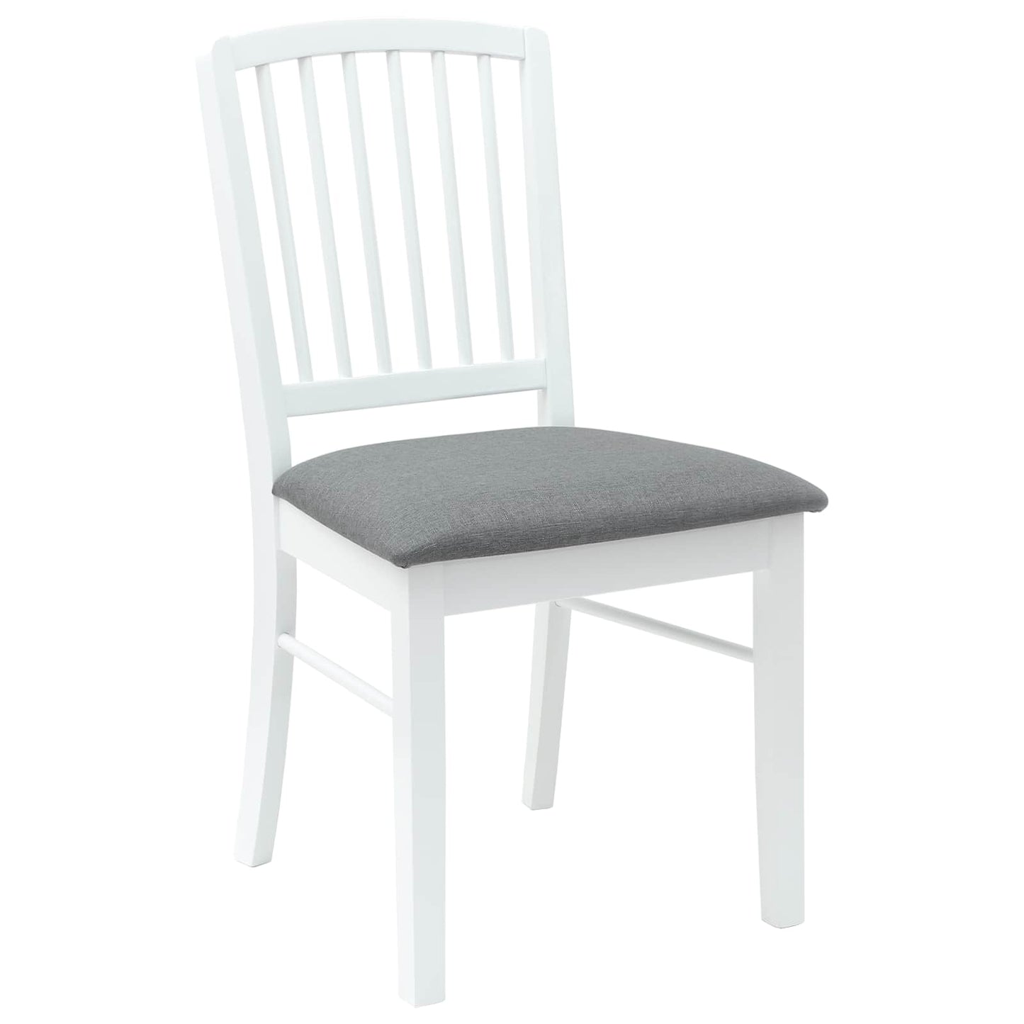 Eettafelstoelen 2 pcs Wit 50 x 52,5 x 91 cm Massief Rubberhout is nu te koop bij PeponiXL, paradijselijk wonen!