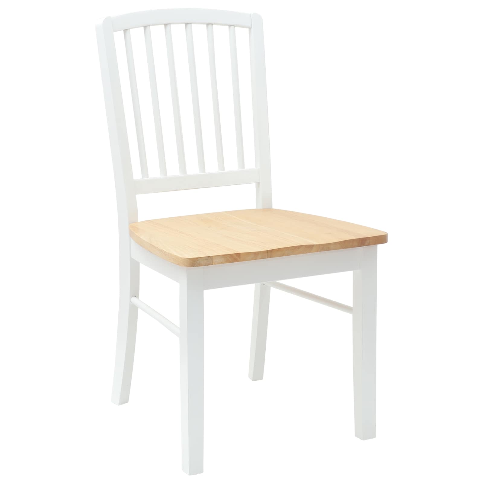 Eettafelstoelen 2 pcs Wit 50 x 52,5 x 91 cm Massief Rubberhout is nu te koop bij PeponiXL, paradijselijk wonen!