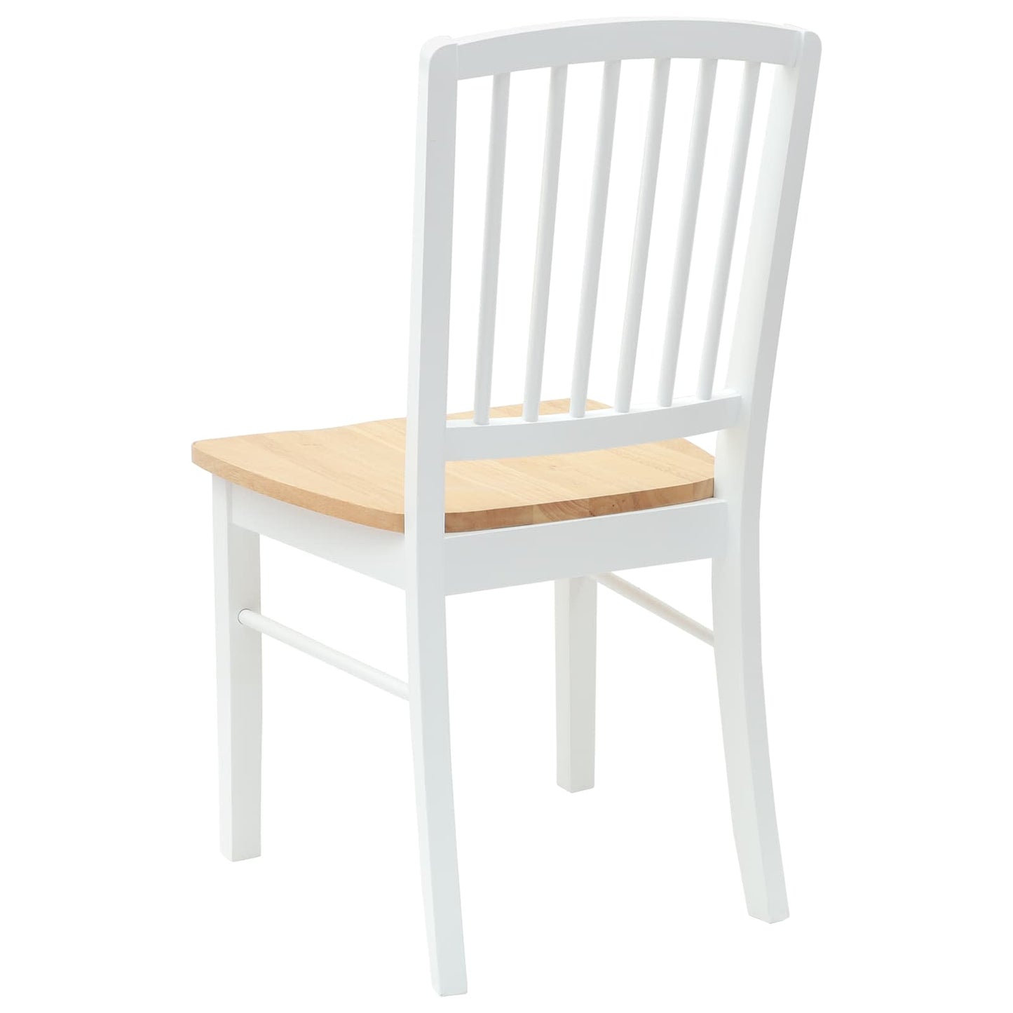 Eettafelstoelen 2 pcs Wit 50 x 52,5 x 91 cm Massief Rubberhout is nu te koop bij PeponiXL, paradijselijk wonen!