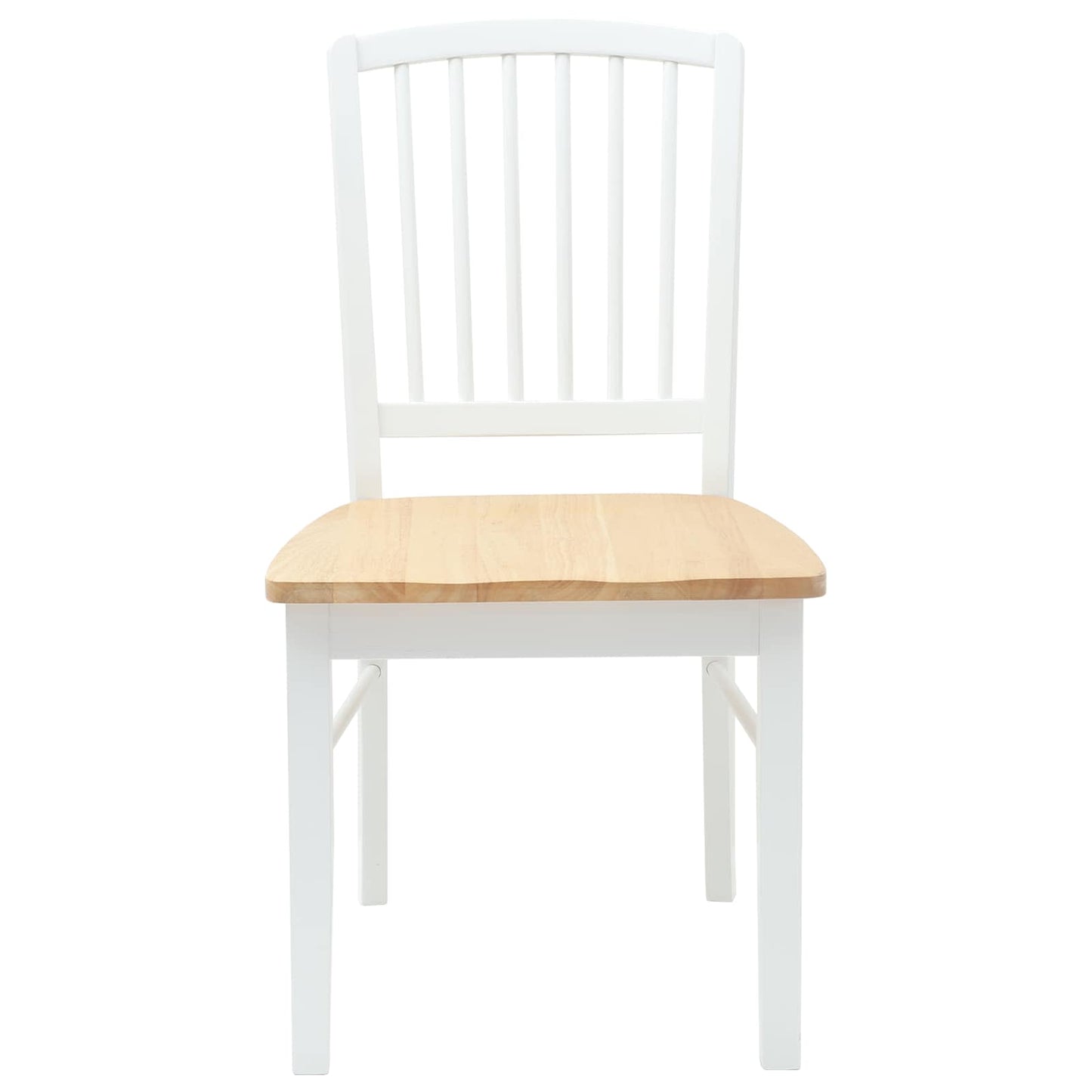Eettafelstoelen 2 pcs Wit 50 x 52,5 x 91 cm Massief Rubberhout is nu te koop bij PeponiXL, paradijselijk wonen!