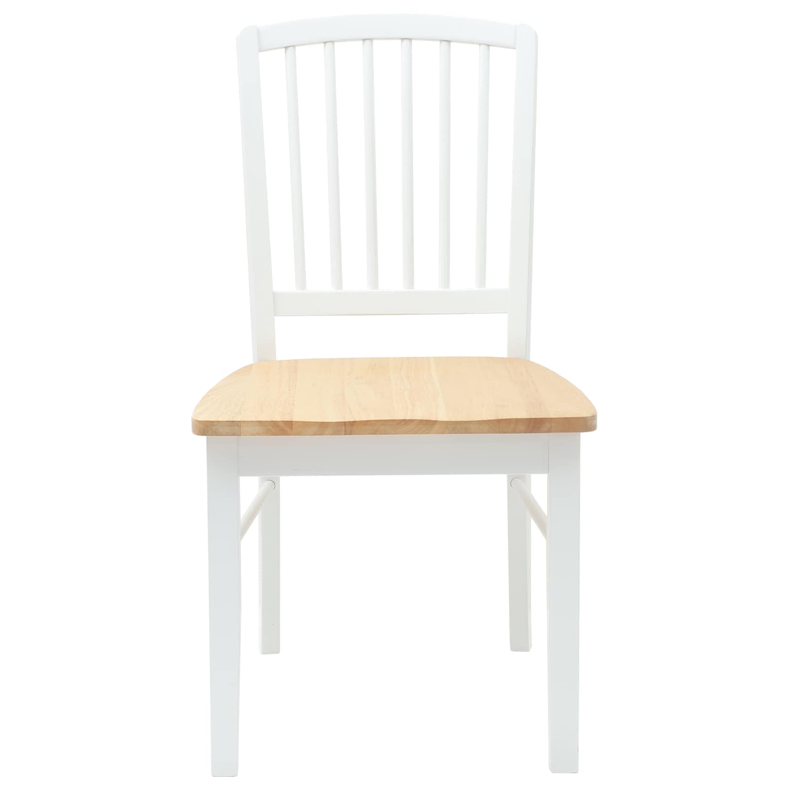 Eettafelstoelen 2 pcs Wit 50 x 52,5 x 91 cm Massief Rubberhout is nu te koop bij PeponiXL, paradijselijk wonen!