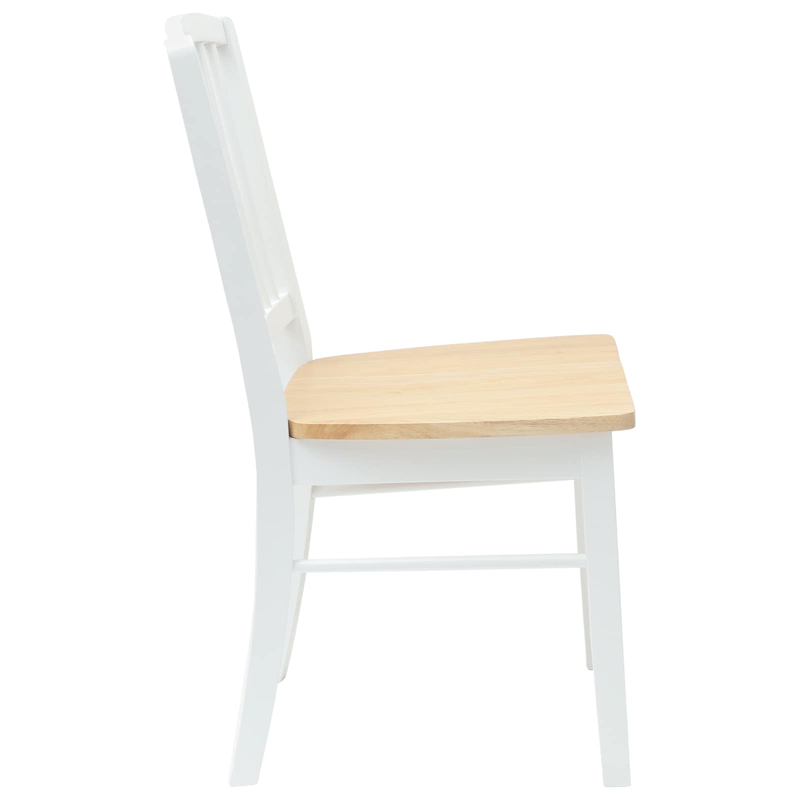 Eettafelstoelen 2 pcs Wit 50 x 52,5 x 91 cm Massief Rubberhout is nu te koop bij PeponiXL, paradijselijk wonen!