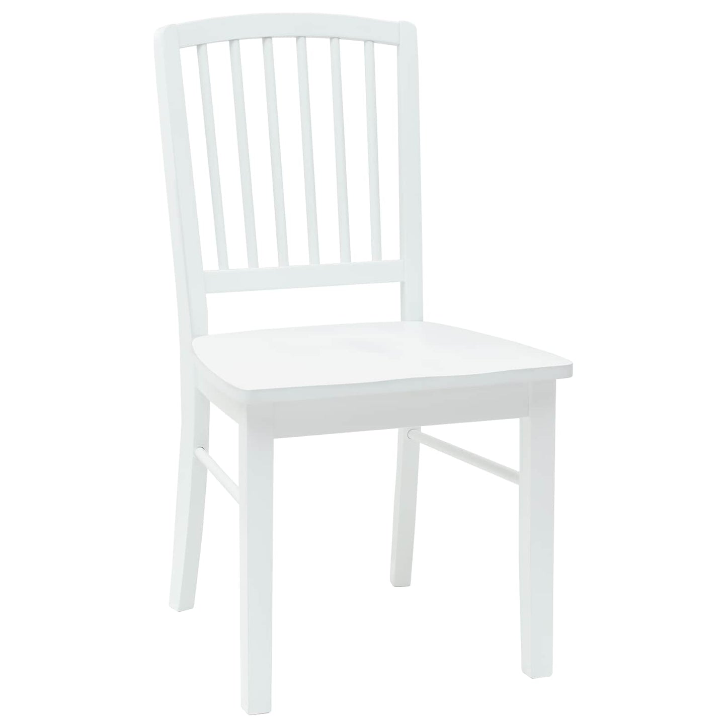 Eettafelstoelen 2 pcs Wit 50 x 52,5 x 91 cm Massief Rubberhout is nu te koop bij PeponiXL, paradijselijk wonen!