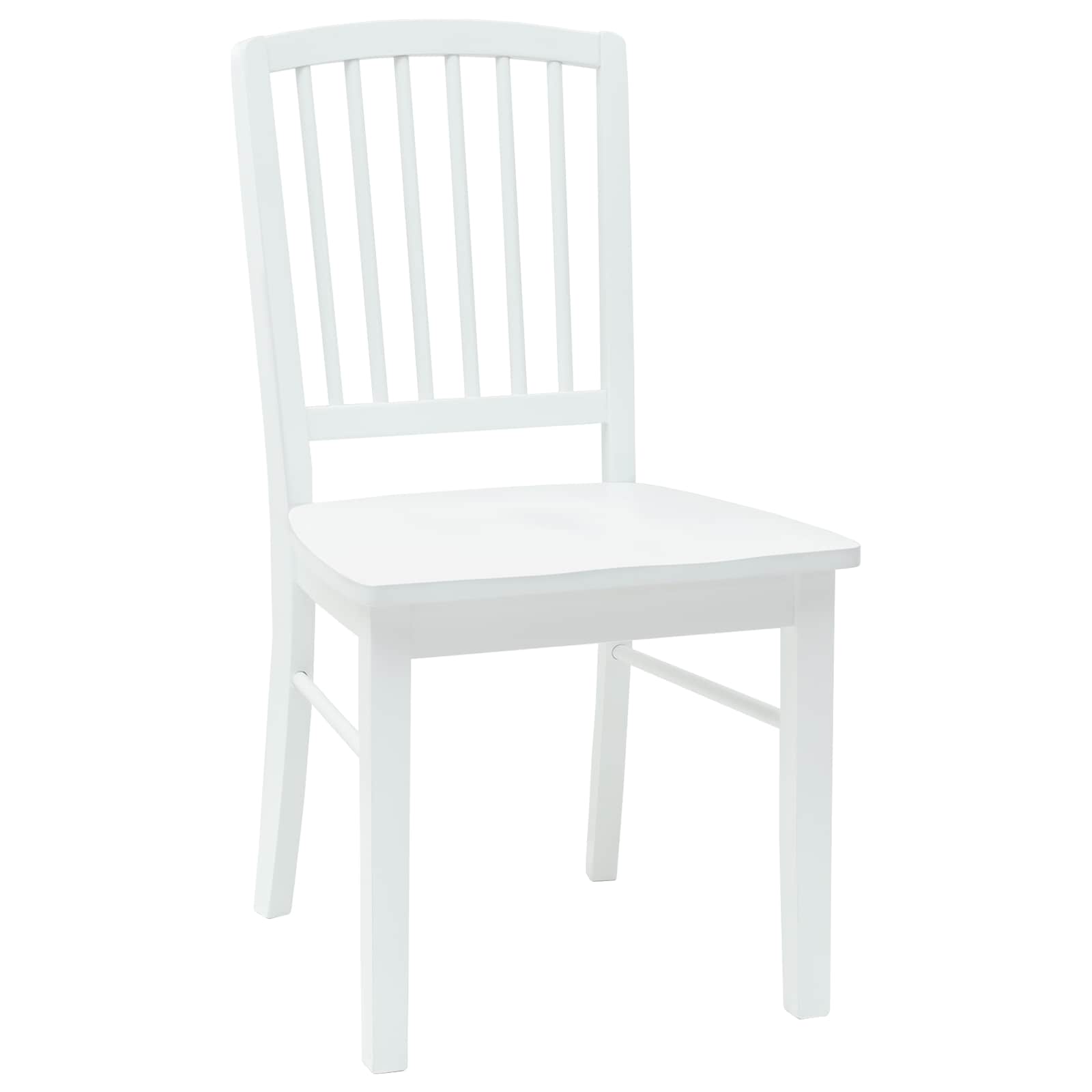Eettafelstoelen 2 pcs Wit 50 x 52,5 x 91 cm Massief Rubberhout is nu te koop bij PeponiXL, paradijselijk wonen!