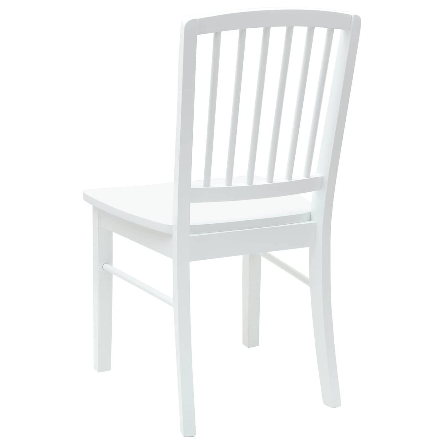 Eettafelstoelen 2 pcs Wit 50 x 52,5 x 91 cm Massief Rubberhout is nu te koop bij PeponiXL, paradijselijk wonen!