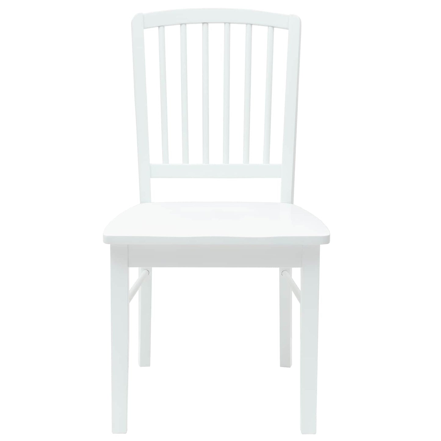 Eettafelstoelen 2 pcs Wit 50 x 52,5 x 91 cm Massief Rubberhout is nu te koop bij PeponiXL, paradijselijk wonen!