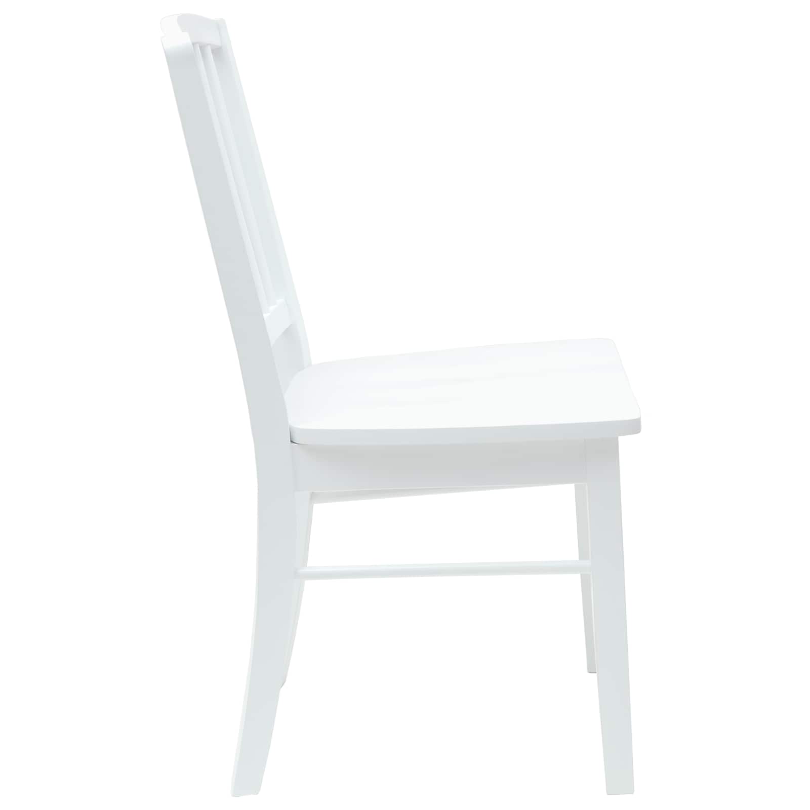 Eettafelstoelen 2 pcs Wit 50 x 52,5 x 91 cm Massief Rubberhout is nu te koop bij PeponiXL, paradijselijk wonen!