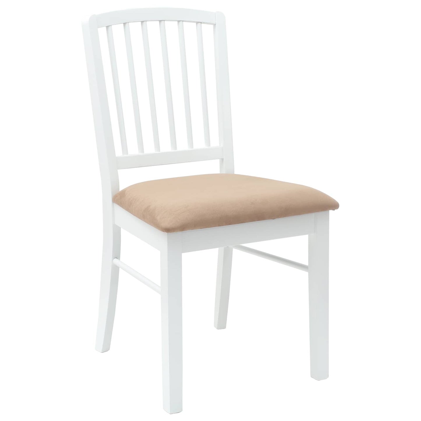 Eettafelstoelen 2 pcs Wit 50 x 52,5 x 91 cm Massief Rubberhout is nu te koop bij PeponiXL, paradijselijk wonen!