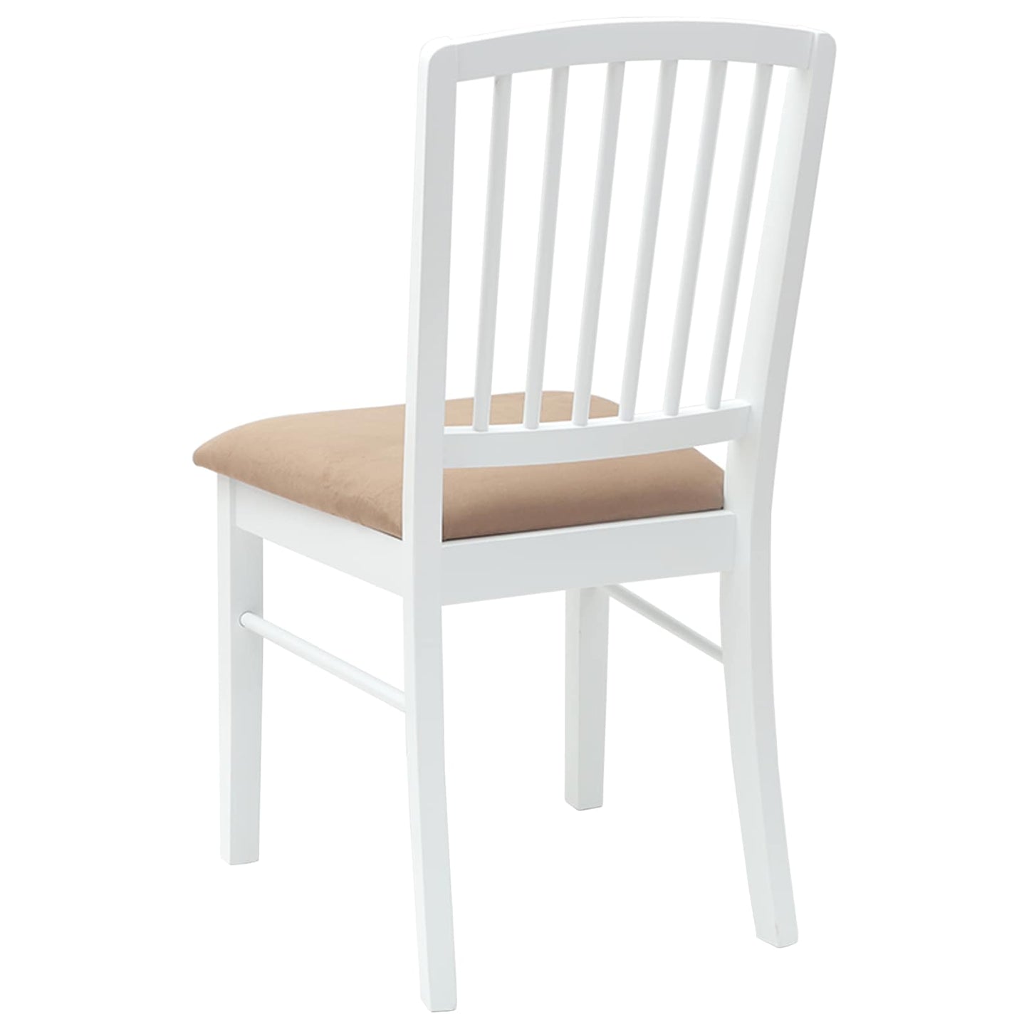 Eettafelstoelen 2 pcs Wit 50 x 52,5 x 91 cm Massief Rubberhout is nu te koop bij PeponiXL, paradijselijk wonen!