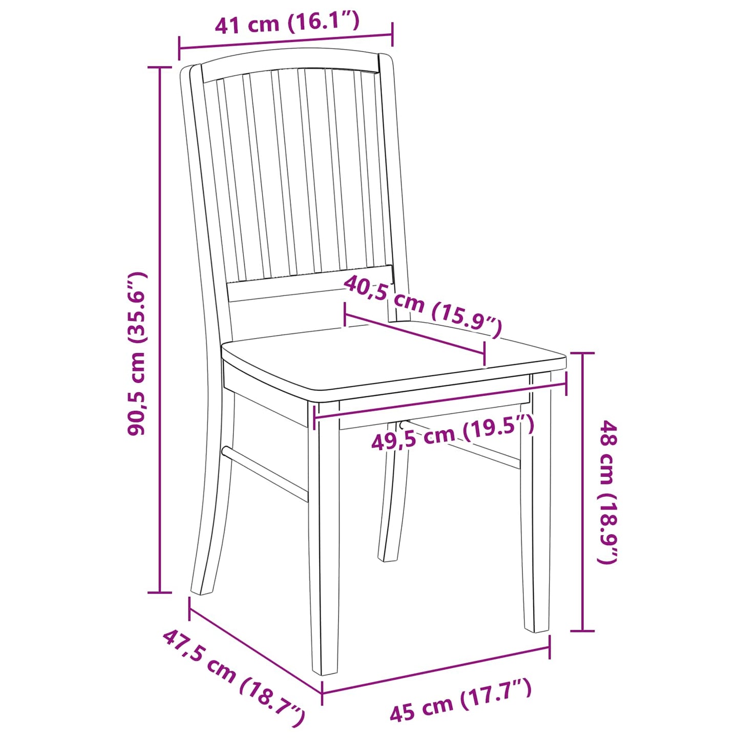 Eettafelstoelen 2 pcs Wit 50 x 52,5 x 91 cm Massief Rubberhout is nu te koop bij PeponiXL, paradijselijk wonen!