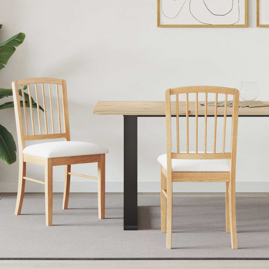 Eettafelstoelen 2 pcs Naturel 50 x 52,5 x 91 cm is nu te koop bij PeponiXL, paradijselijk wonen!