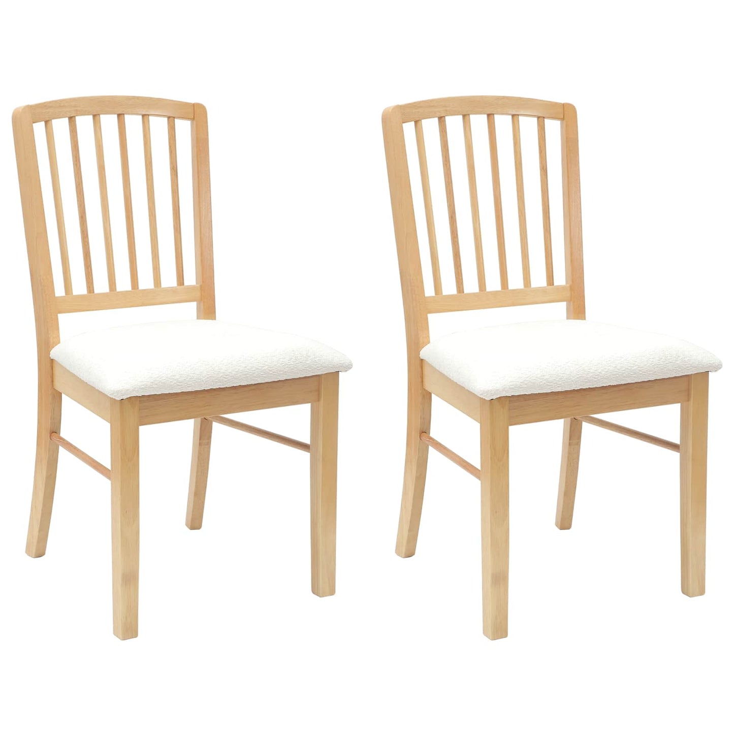 Eettafelstoelen 2 pcs Naturel 50 x 52,5 x 91 cm is nu te koop bij PeponiXL, paradijselijk wonen!