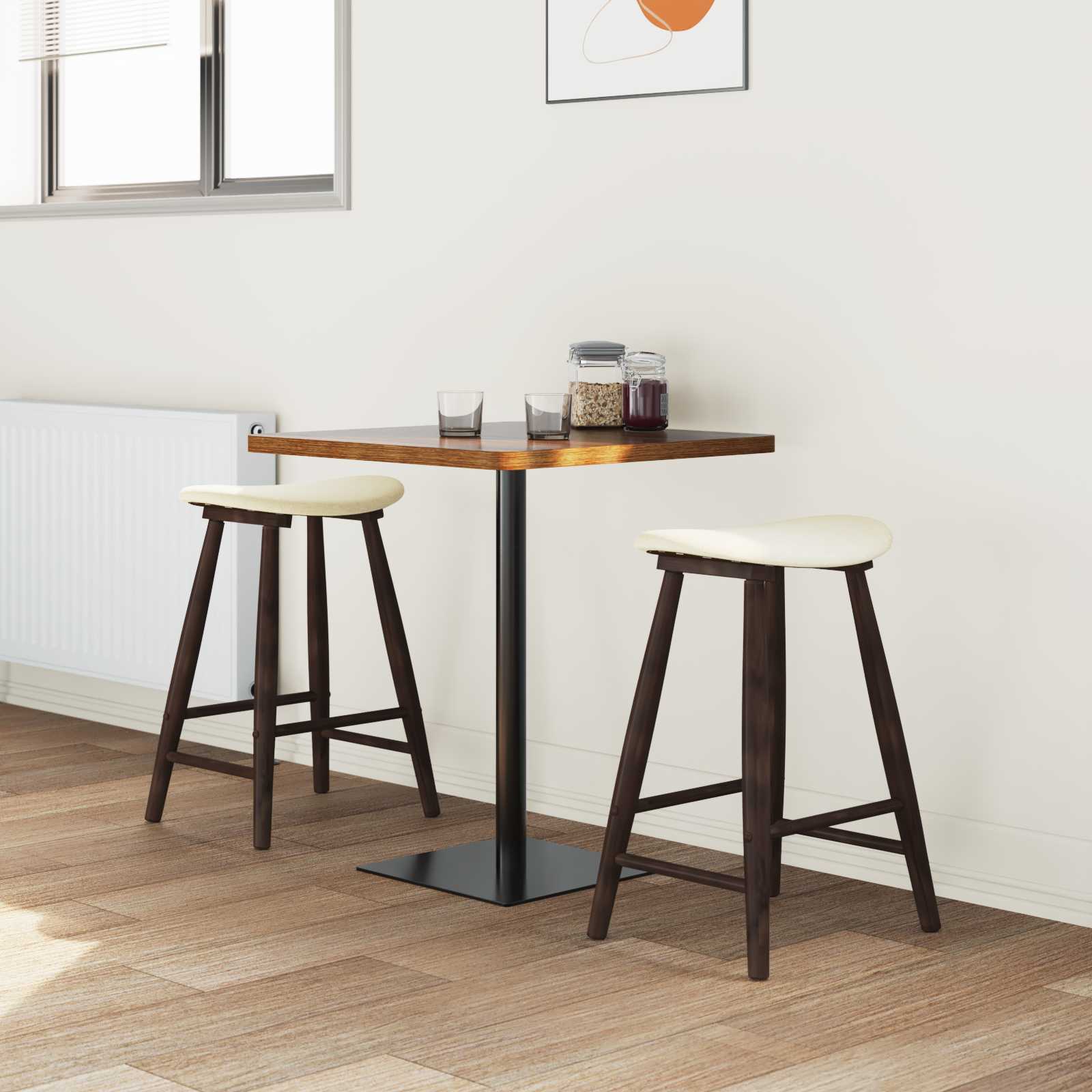 Eettafelstoelen 2 pcs Licht Bruin 46 x 37 x 63 cm is nu te koop bij PeponiXL, paradijselijk wonen!