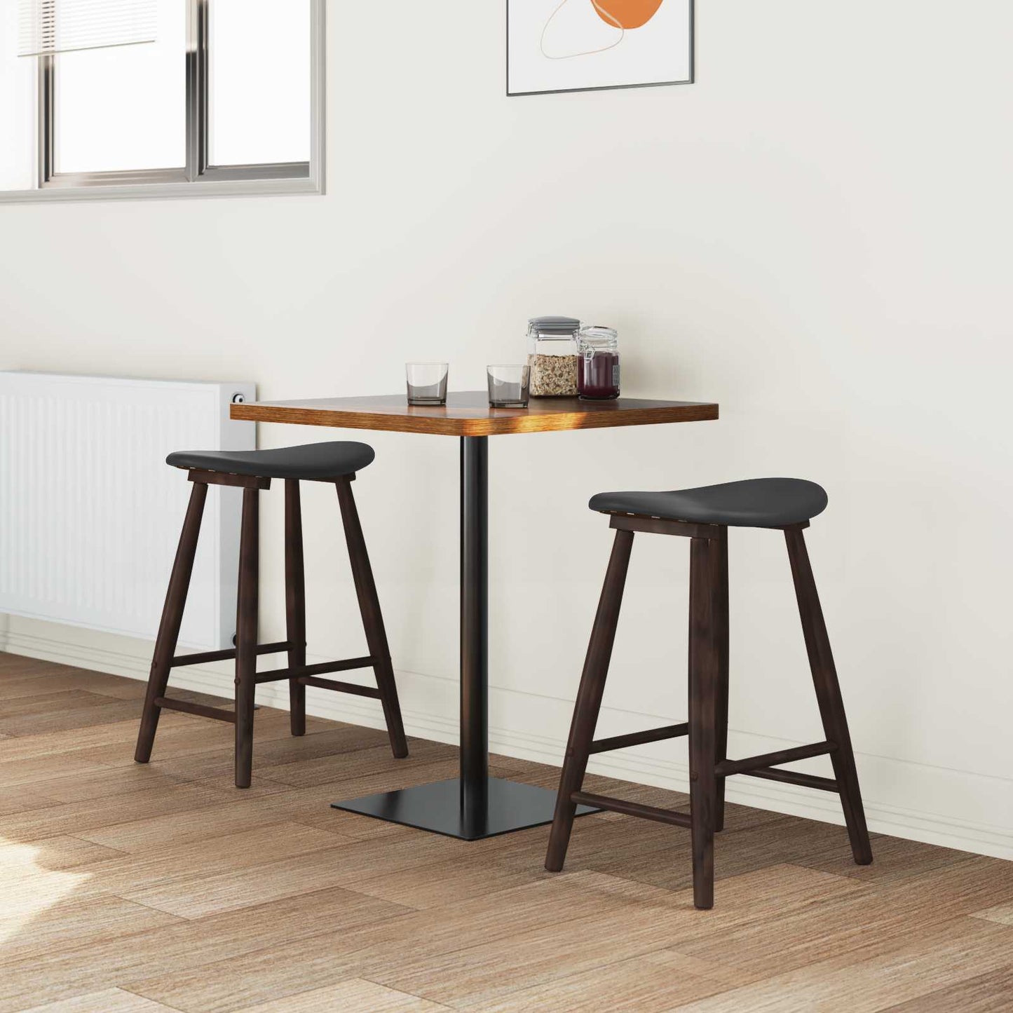 Eettafelstoelen 2 pcs Licht Bruin 46 x 37 x 63 cm is nu te koop bij PeponiXL, paradijselijk wonen!