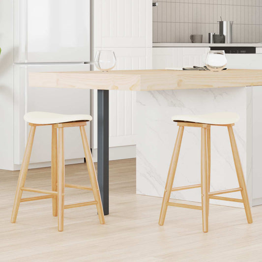 Eettafelstoelen 2 pcs Naturel 46 x 37 x 63 cm is nu te koop bij PeponiXL, paradijselijk wonen!