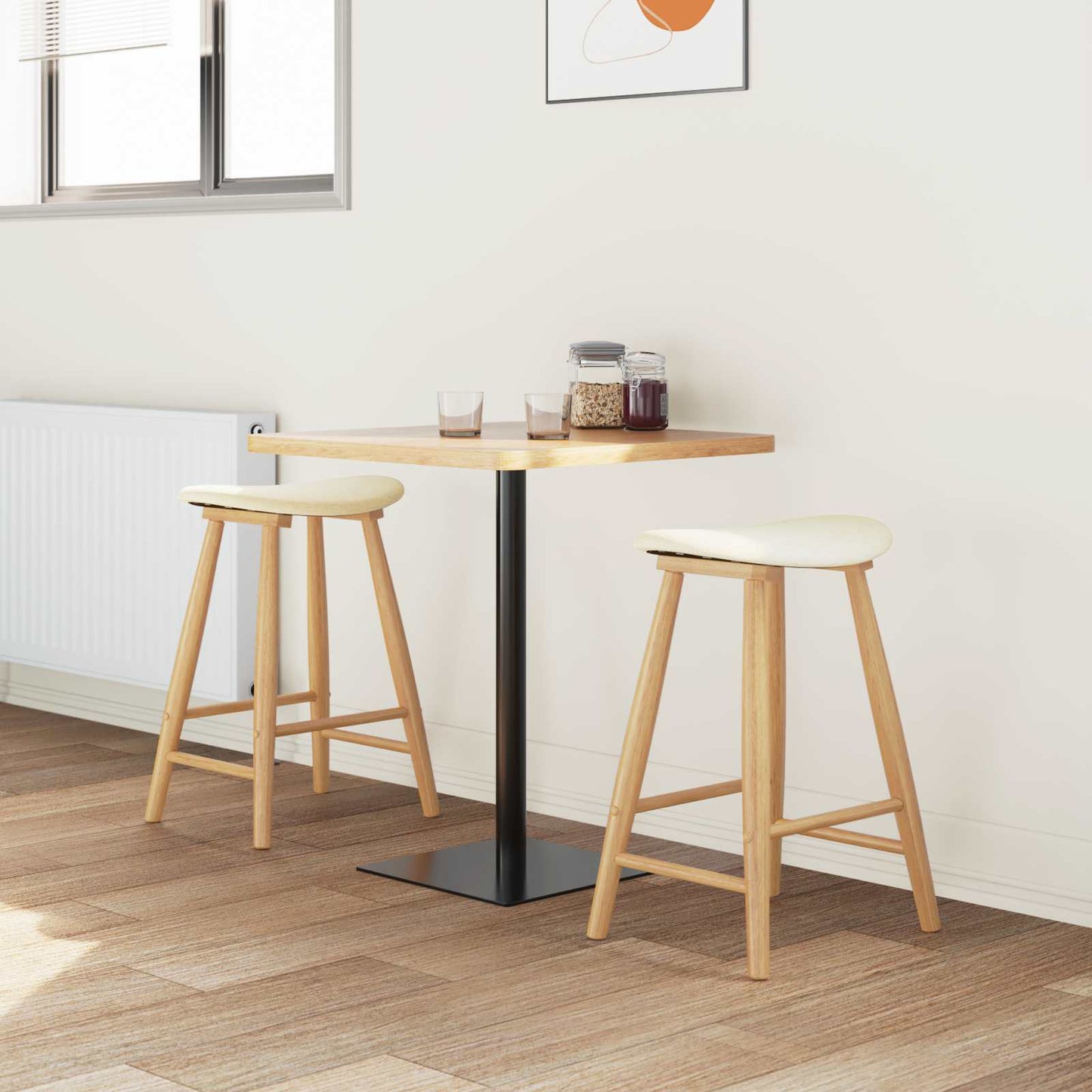 Eettafelstoelen 2 pcs Naturel 46 x 37 x 63 cm is nu te koop bij PeponiXL, paradijselijk wonen!