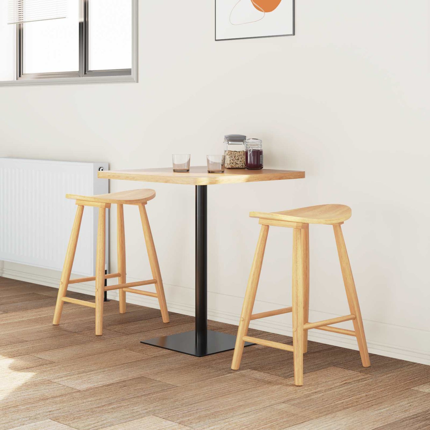Eettafelstoelen 2 pcs Naturel 46 x 37 x 63 cm is nu te koop bij PeponiXL, paradijselijk wonen!