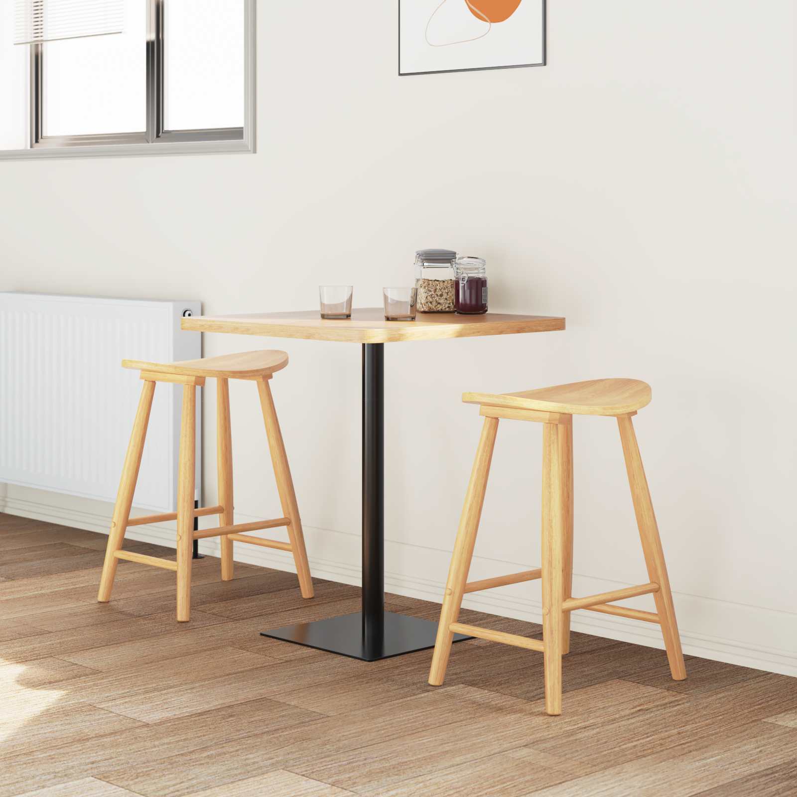 Eettafelstoelen 2 pcs Naturel 46 x 37 x 63 cm is nu te koop bij PeponiXL, paradijselijk wonen!