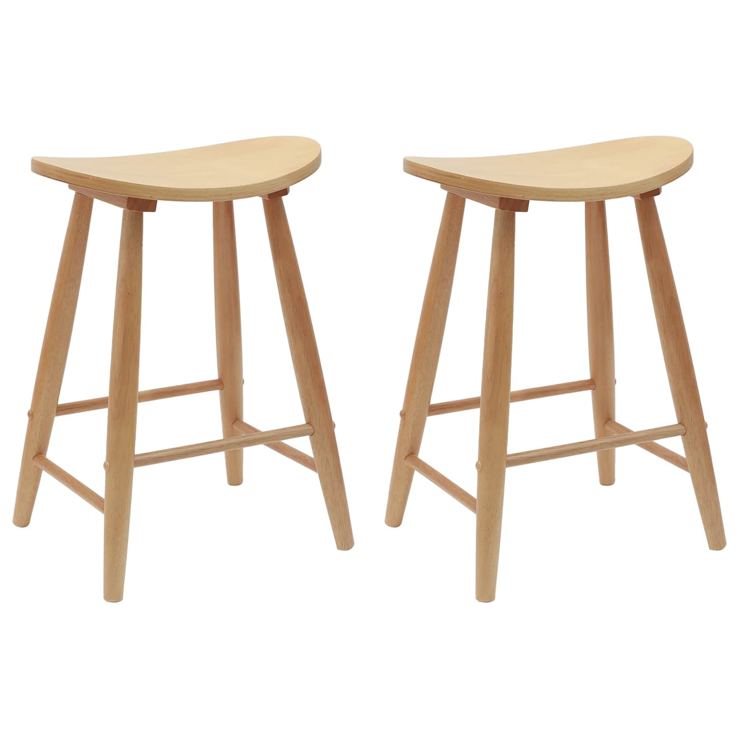 Eettafelstoelen 2 pcs Naturel 46 x 37 x 63 cm is nu te koop bij PeponiXL, paradijselijk wonen!