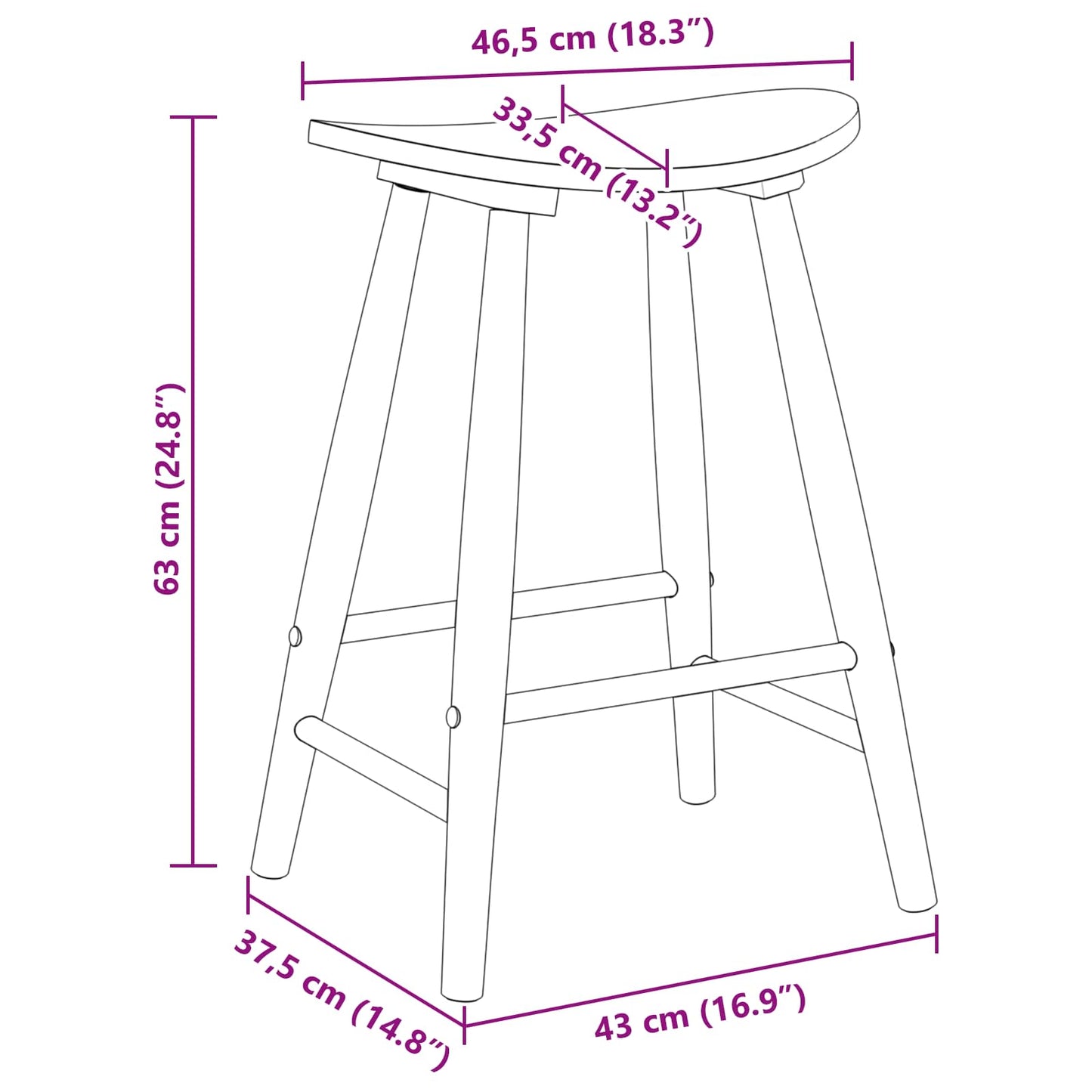 Eettafelstoelen 2 pcs Naturel 46 x 37 x 63 cm is nu te koop bij PeponiXL, paradijselijk wonen!