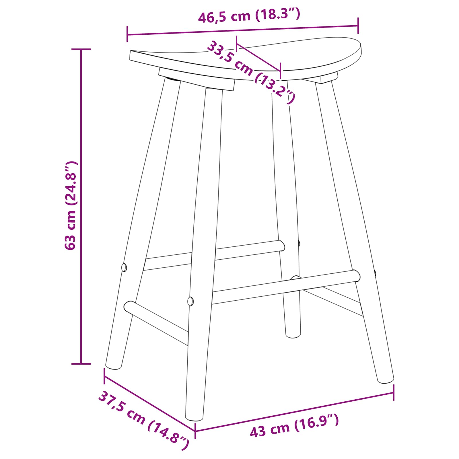 Eettafelstoelen 2 pcs Naturel 46 x 37 x 63 cm is nu te koop bij PeponiXL, paradijselijk wonen!
