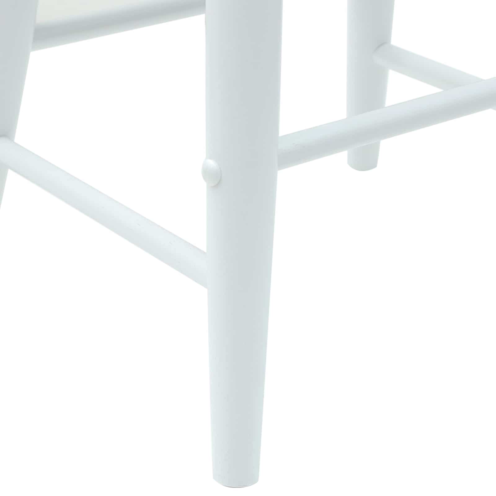 Eettafelstoelen 2 pcs Wit 46 x 37 x 63 cm Massief Rubberhout is nu te koop bij PeponiXL, paradijselijk wonen!