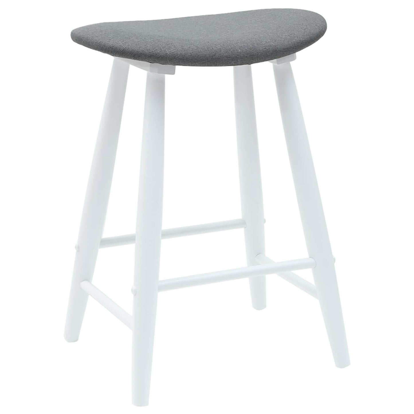 Eettafelstoelen 2 pcs Wit 46 x 37 x 63 cm Massief Rubberhout is nu te koop bij PeponiXL, paradijselijk wonen!
